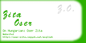 zita oser business card